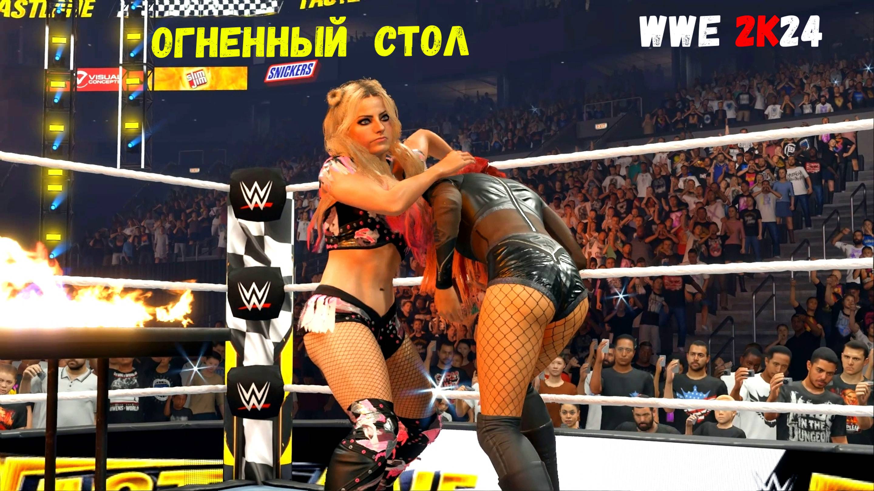 WWE 2K24 ONE ON ONE/TABLE (ОГНЕННЫЙ СТОЛ) BECKY LYNCH  VS  ALEXA BLISS