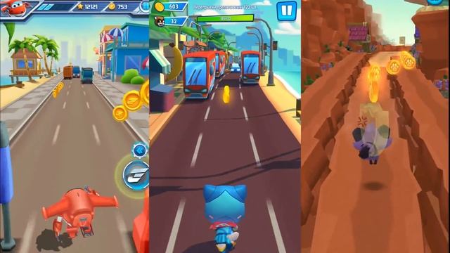 ГОВОРЯЩИЙ ТОМ ПОГОНЯ ГЕРОЕВ  VS Dash Tag - Fun Endless Runner против Super Wings   69