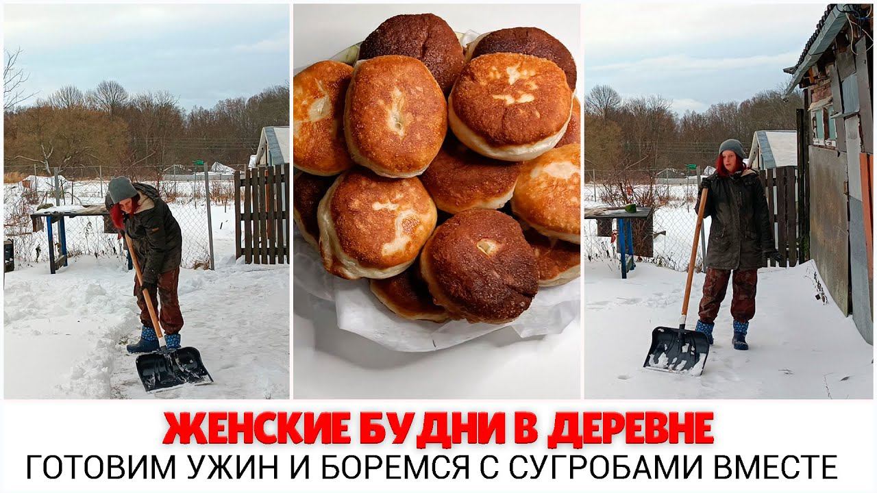  Мой день в деревне: Готовим и боремся с сугробами вместе