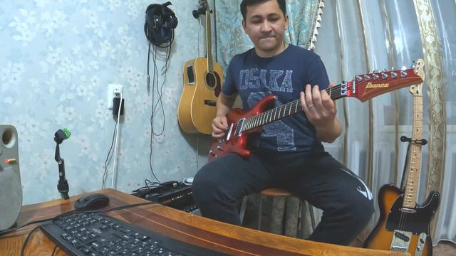 группа Кино Спокойная ночь. Олжас Науанов (guitar cover) смотреть онлайн