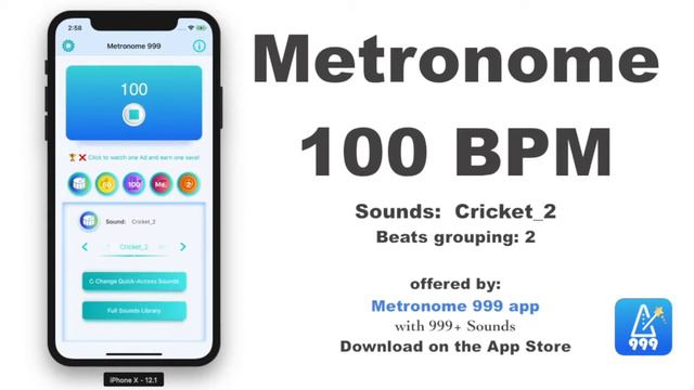 Metronome, 100 BPM, Cricket , Metronome 999 app смотреть онлайн