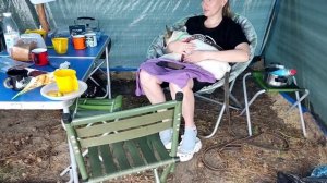 Отдых с палатками на Обском море в Караканском бору День 2 Баня