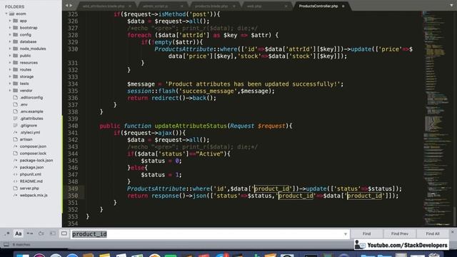 #44 Make E-commerce in Laravel 7 | Attributes in Admin Panel (VI) | Disable/Delete Product Attribut