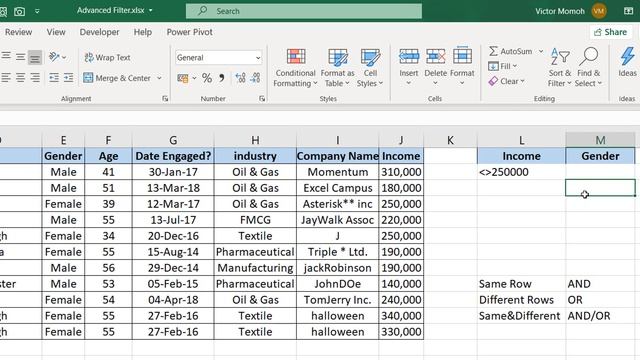 Advanced Filter (Number Criteria + And/OR) - Part 3