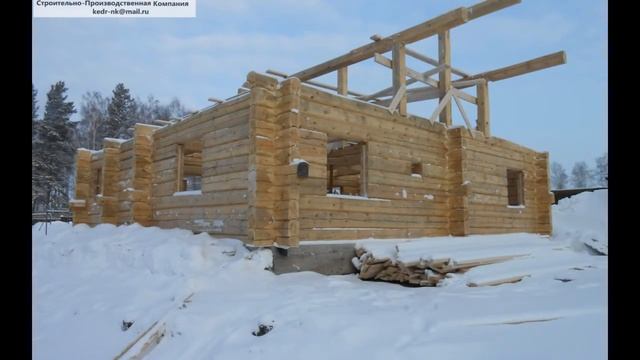 Сруб дома из Лафета ручной рубки, Рубка сруба из лафета. Деревянный дом под ключ от сруба до отделк