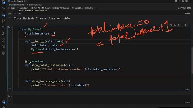 Advanced Python - 009| Class Methods in Python |Object Oriented Programming python |Class attribute