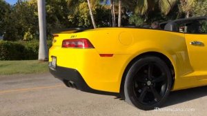 Аренда авто в Доминикане: желтый кабриолет Chevrolet Camaro
