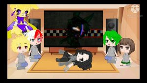 Mha react to William Afton memes (new intro) Flashing lights & blood warning