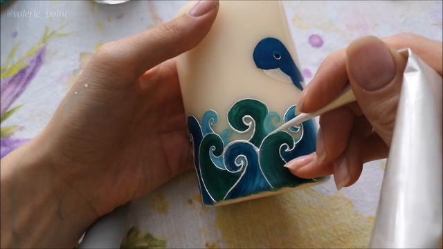 РОСПИСЬ СВЕЧИ "КИТОВАЯ ИСТОРИЯ" | Мехенди Акрилом смотреть онлайн