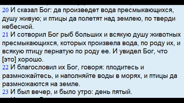 БЫТИЕ 1 ГЛАВА