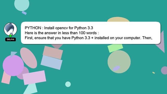 PYTHON : Install opencv for Python 3.3