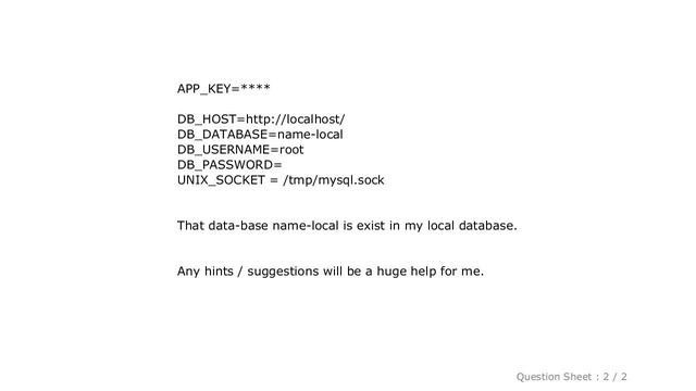 MySQL : SQLSTATE[HY000] [2002] php_network_getaddresses: getaddrinfo failed: nodename nor servname