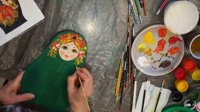 Волховская роспись "Матрёшка" смотреть онлайн