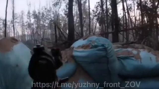 Атака отряда "Д",группы "Аид",спецназа "Ахмат" на позиции ВСУ.Укоаинская съёмка.