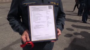 Вручение пожарной техники Противопожарной службе Республики Хакасия