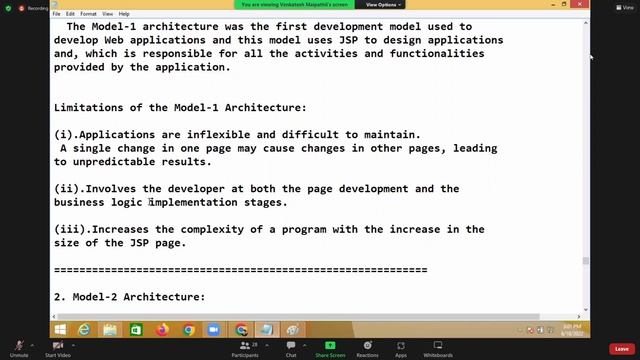 Advanced Java Lecture [37] (18 June 2022) On JSP  And Program || Smart Java Developer||