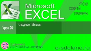 Excel урок 26. Сводные таблицы в Microsoft Excel