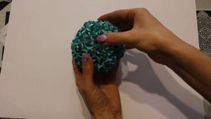 Как сделать ШАР - ЦВЕТОК из ВАТНЫХ ПАЛОЧЕК своими руками. ПОДАРКИ и ПОДЕЛКИ.