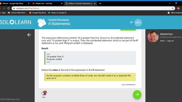 "Conditional (if, if else, if elif else) Statements" Again | S0 | E8 | CodingClass w/ MasterHun