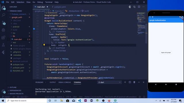 Flutter - Firebase Authentication with Google Sign In 2020 | Flutter Tutorial