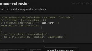 How to modify requests headers #chrome-extension