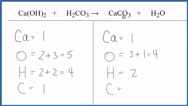 How to Balance Ca(OH)2 + H2CO3 = CaCO3 + H2O смотреть онлайн