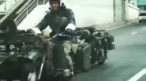 Мотоцикл Днепр. Буксировка, мощь, сила!)