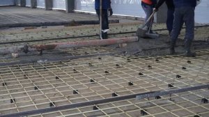 Заливка пола бетоном с фиброволокном