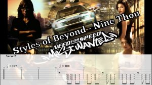 Styles of Beyond - Nine Thou GUITAR BACKING TRACK + TAB