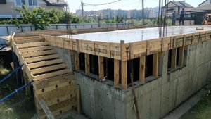 Армирование плиты перекрытия.