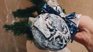 Елочные медальоны "Зимняя Сказка". Обзор работ