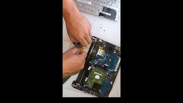 Samsung N145 Plus laptop fan disassembly and lubrication