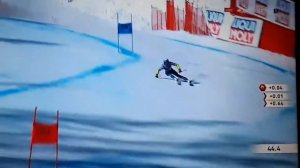 Mattias Roenngren stürzt in der Alpinen Kombination Super G | WM Cortina