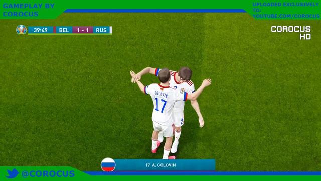 Belgium vs Russia | UEFA Euro 2020 | Group B | Saint Petersburg Stadium | PES 2021