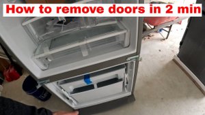 Как снять двери с холодильника Whirlpool за 2 минуты
