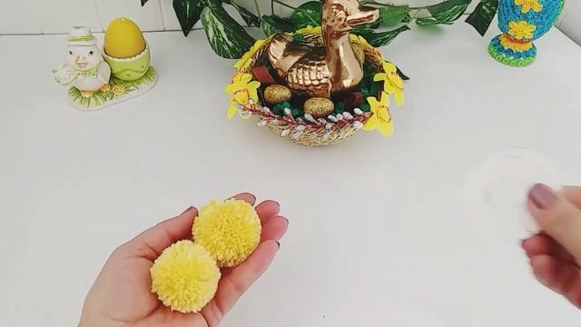 Как сделать цыплёнка из ниток. смотреть онлайн