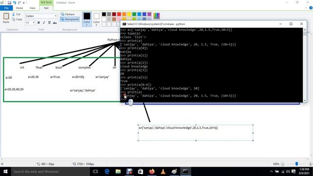 Python List Data-Type | WhatsAPP No- 8817442344