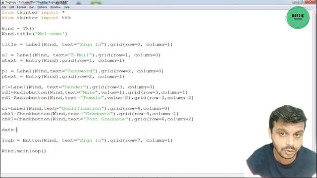 Tkinter Widgets | Python GUI | Python For Beginners | Part #32