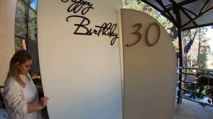 Фотозона на юбилей. Каркас парус