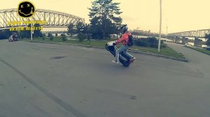 Крутой Стант на Скутере. Yamaha JOG / Yamaha BWS