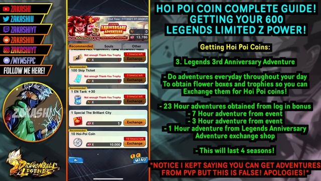 HOI POI COIN COMPLETE GUIDE! GETTING YOUR 600 LEGENDS LIMITED Z POWER! | Dragon Ball Legends | PvP смотреть онлайн
