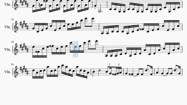 Violin Sheet Music: How to play Moonlight Sonata 3rd Movement Teppei Okada Violin Cover