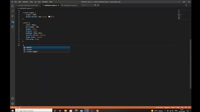 how to make android notification menu bar using HTML, CSS and JavaScript #No_Limit_Code