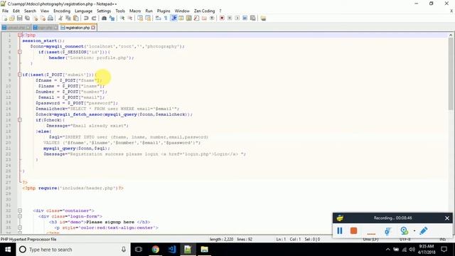 PHP FILE UPLOAD || PART 2 || PHOTOGRAPHY WEBSITE