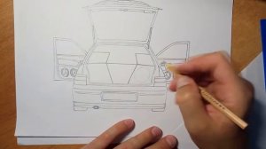 Рисуем ВАЗ 2112 автозвук