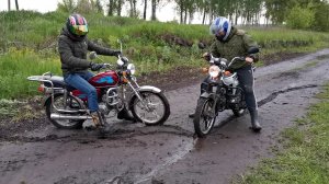 Покатушки по внедорожью на мопеде альфа