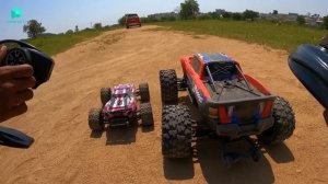 RC Traxxas XO-1 Vs Upgraded Traxxas Xmaxx Fight - Chatpat toy tv