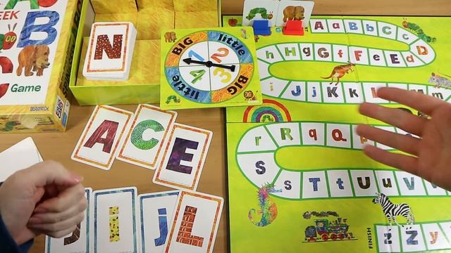 The Very Hungry Caterpillar Spin & Seek ABC Board Game Review! | Board Game Night