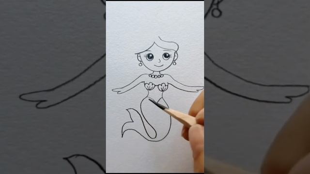 how to draw a easy mermaid girl drawing