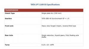 TATA LPT 1109 EX Truck price in india specification All new TATA tractor models 2017-2018